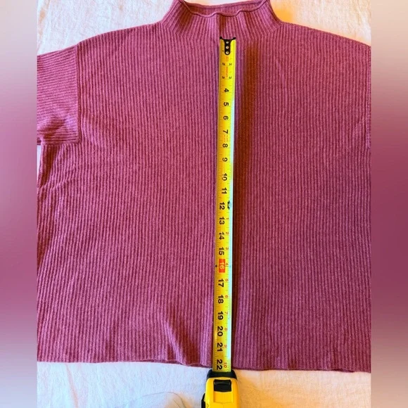 Eileen Fisher Italian Cashmere Ribbed Funnel Neck Sweater, L - winter warmth! - Picture 3 of 8